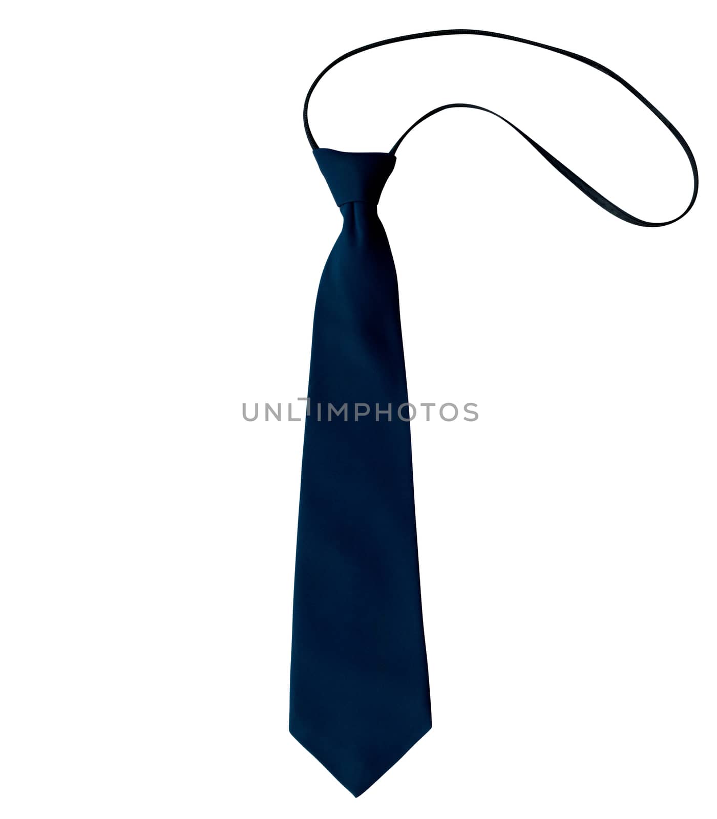 Blue necktie, isolated on white background. Clipping path included.