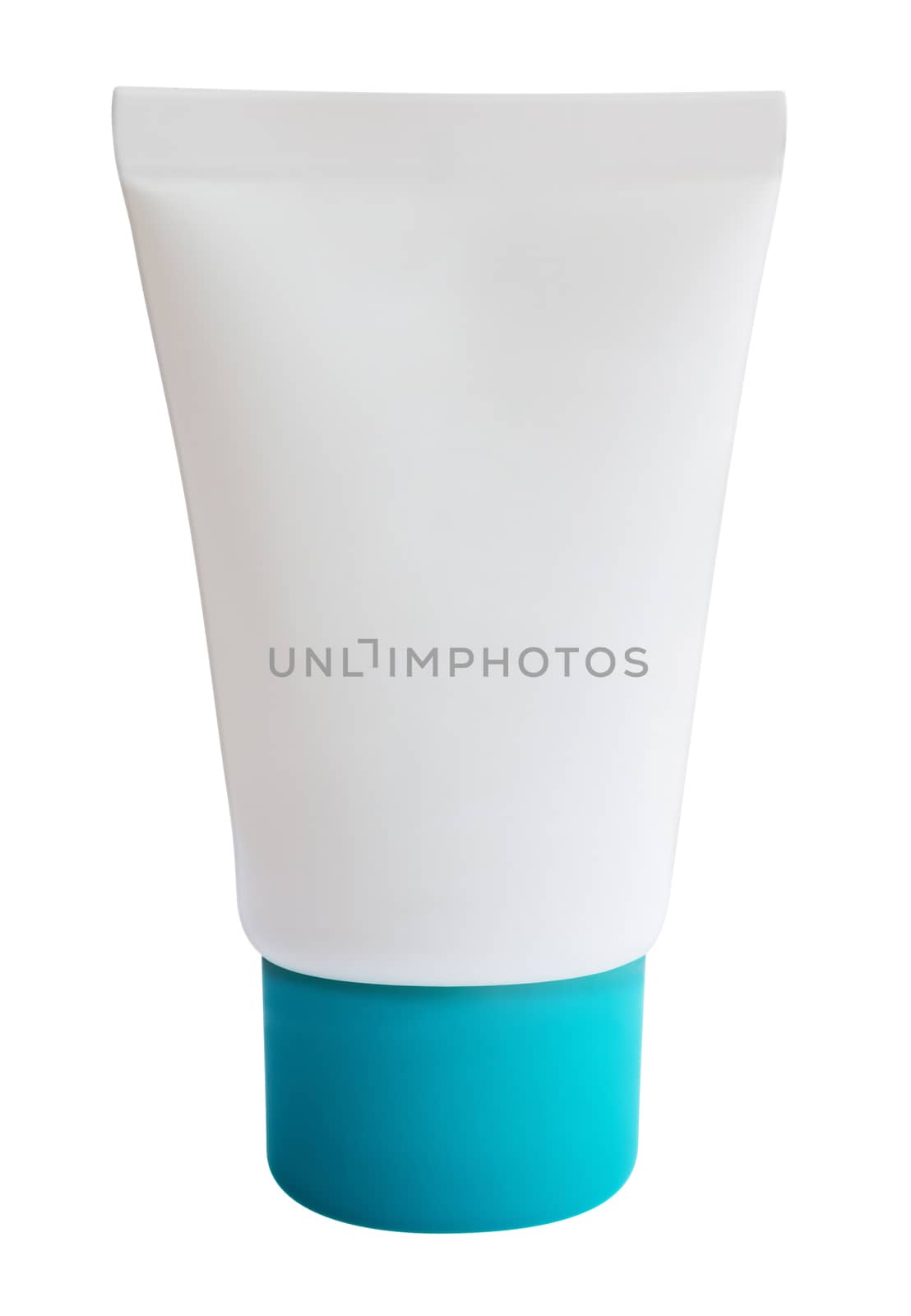 White tube isolated on white. Clipping path included.