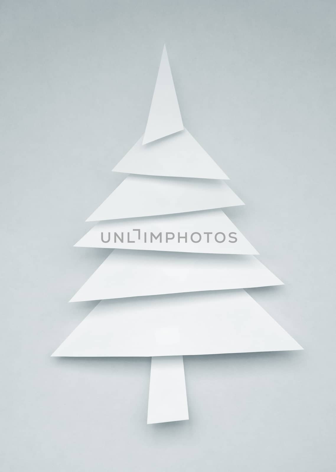 Christmas tree made of paper for your design