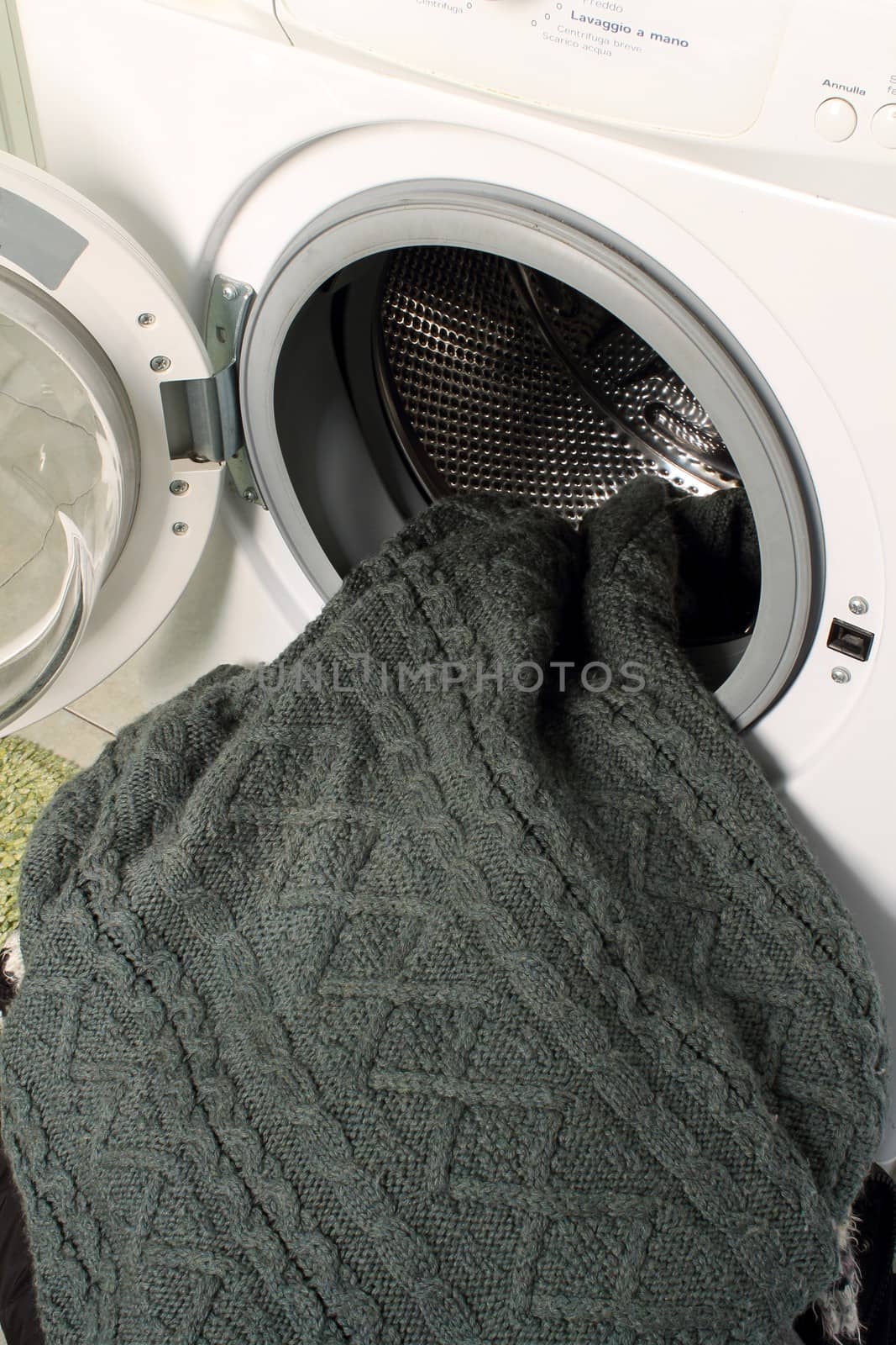 Sweater in washing machine