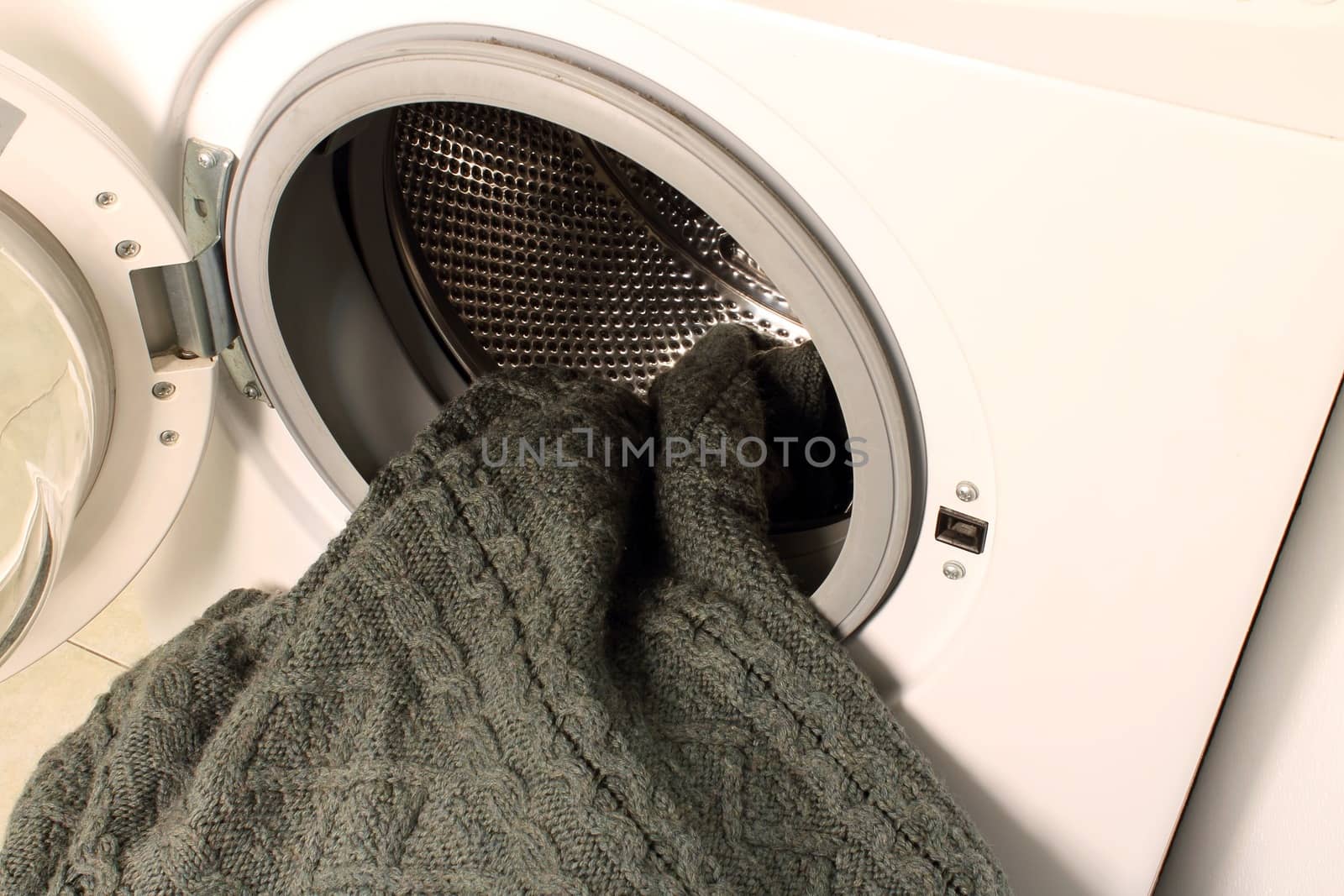 Sweater in washing machine