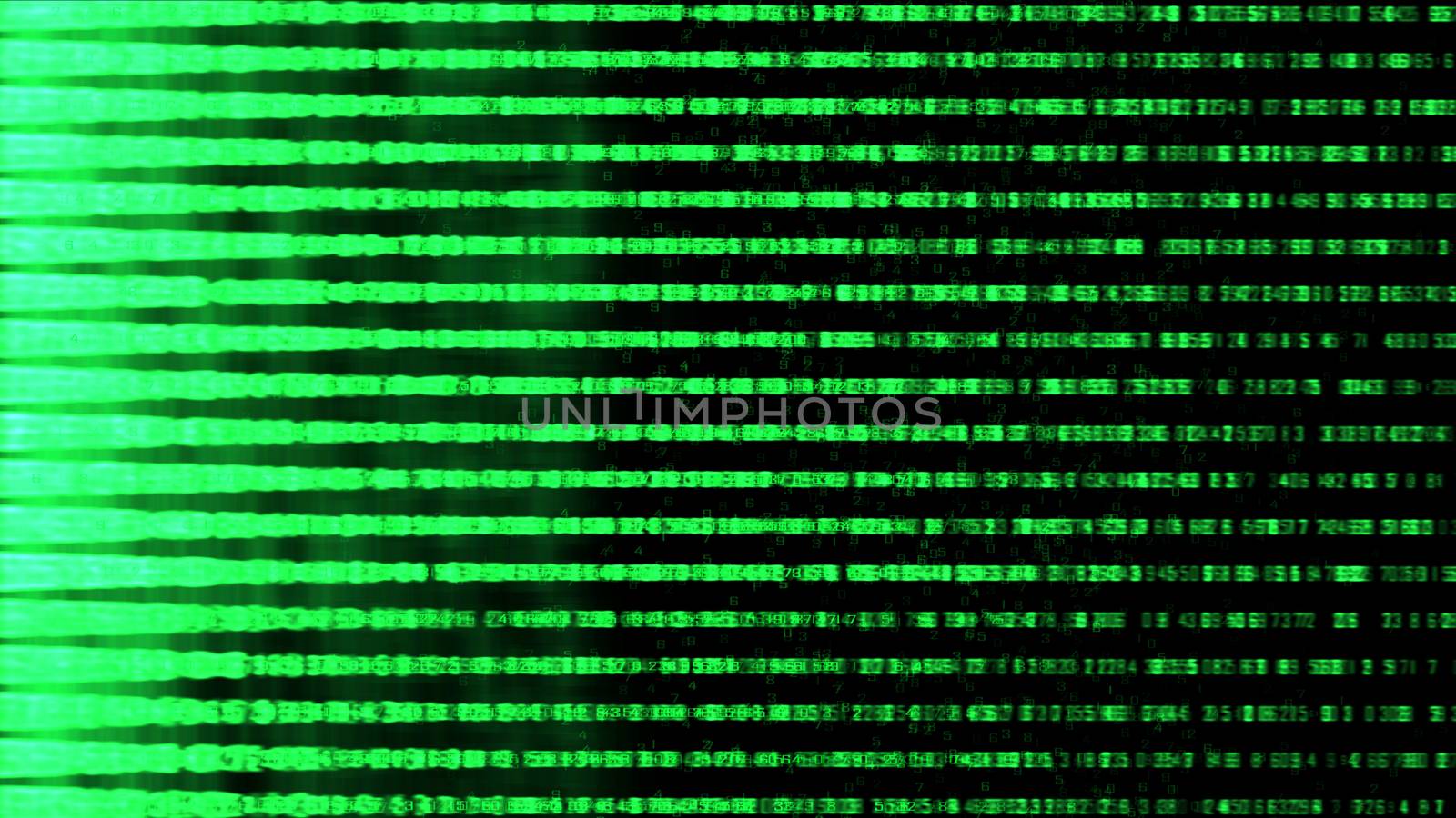 Abstract background, digital data, green matrix effect