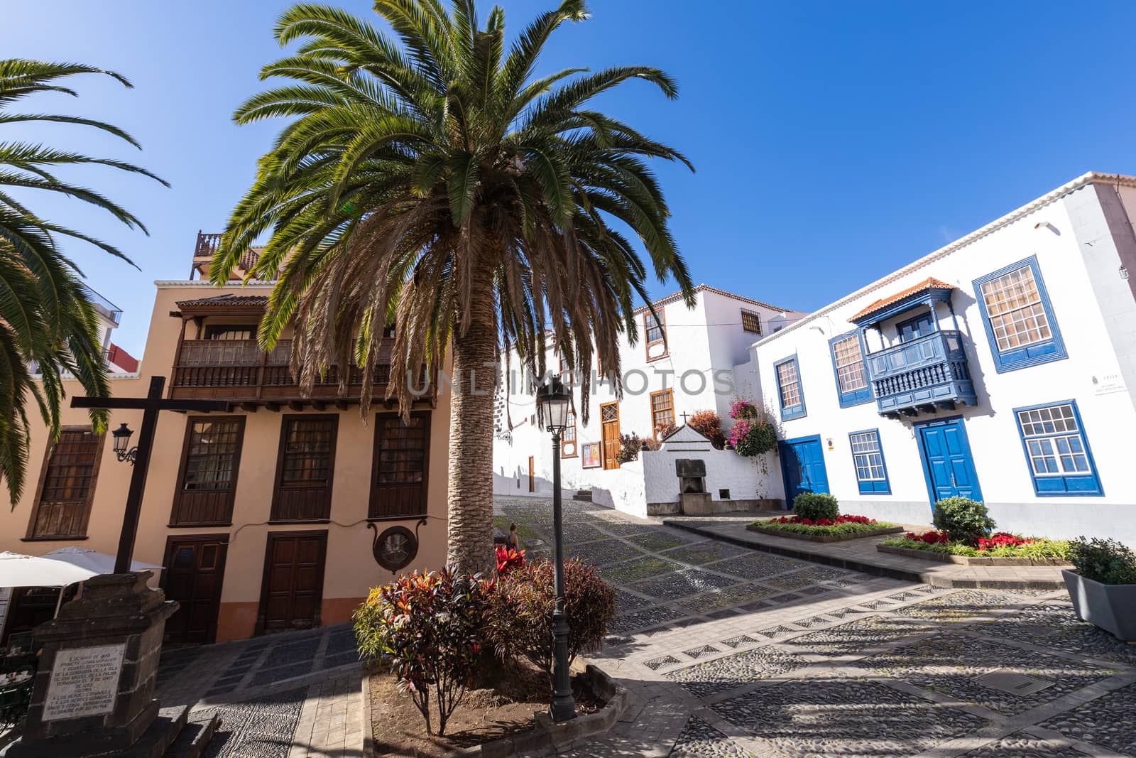 Traditional architecture at Santa Cruz - capital city of the isl by mariusz_prusaczyk