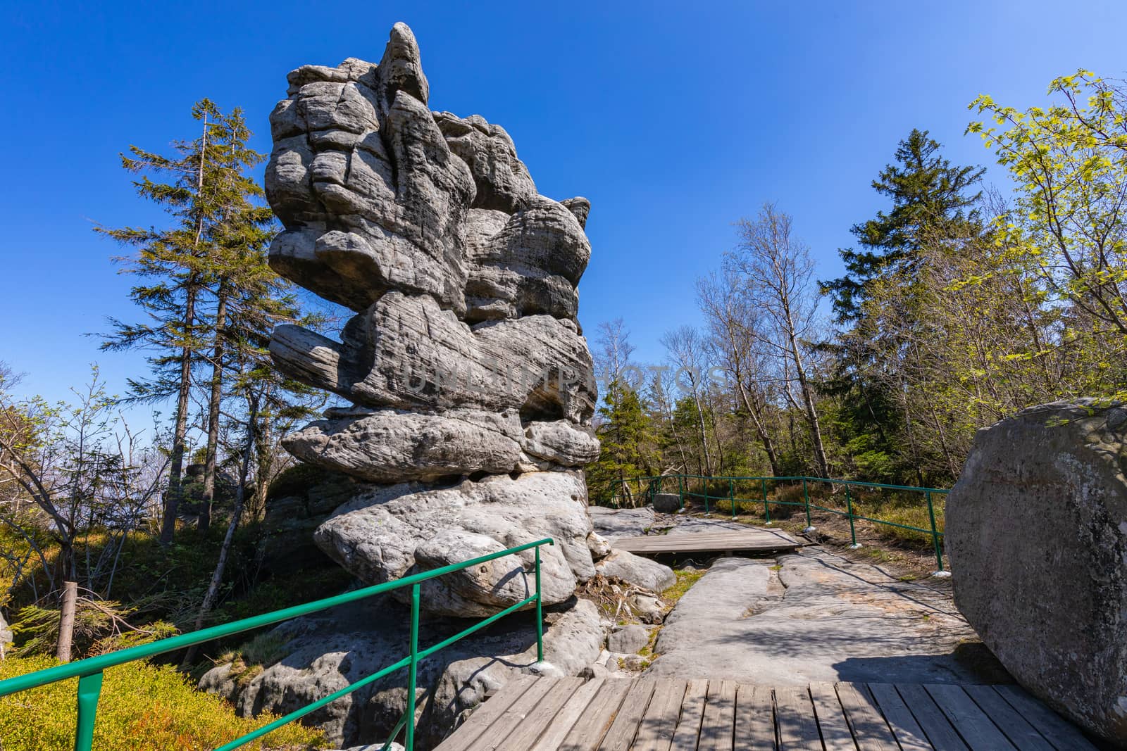 Stolowe Mountains National Park. Rock formations in Szczeliniec  by mariusz_prusaczyk