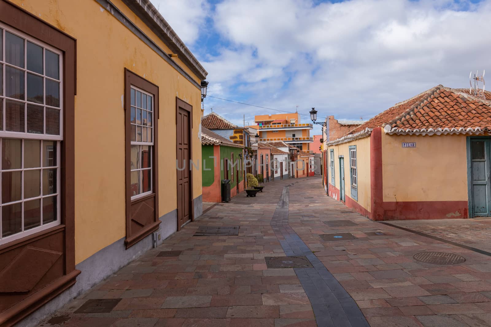Beautiful colorful streets of old colonial town in Los Llanos de by mariusz_prusaczyk