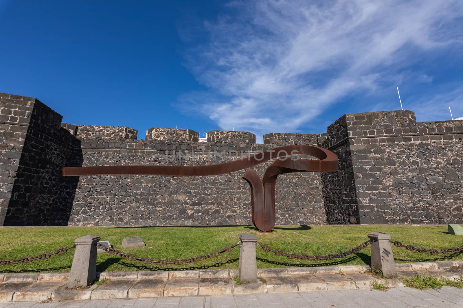 Traditional architecture at Santa Cruz - capital city of the isl by mariusz_prusaczyk