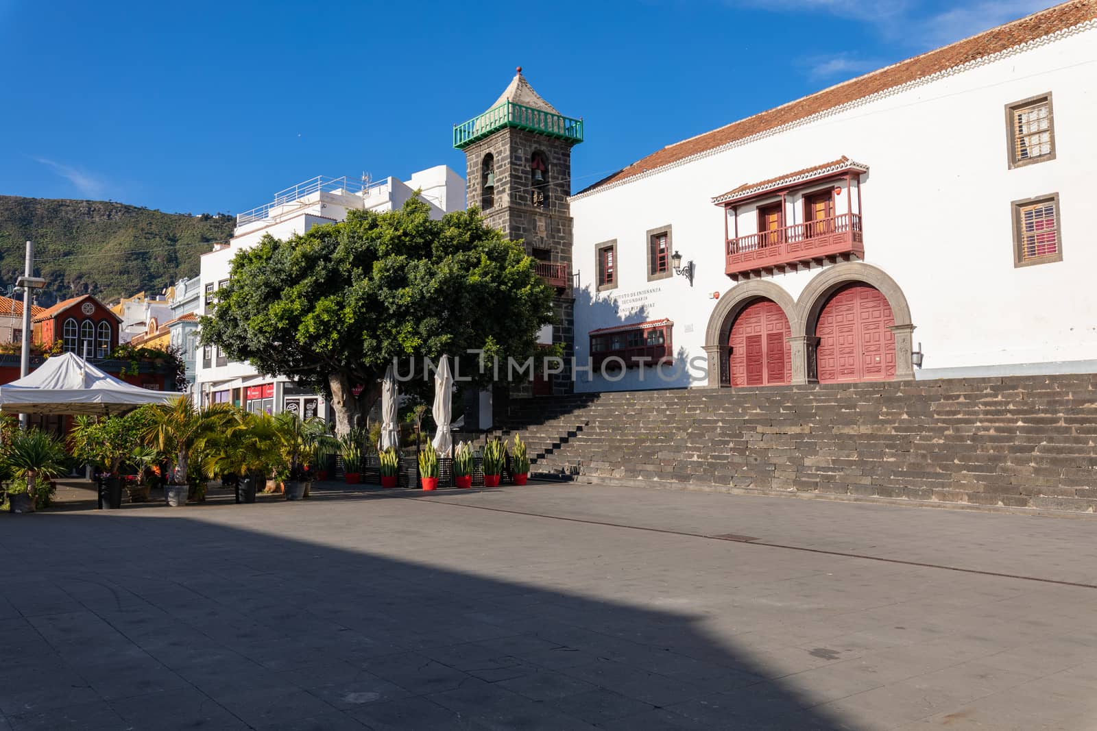 Traditional architecture at Santa Cruz - capital city of the isl by mariusz_prusaczyk