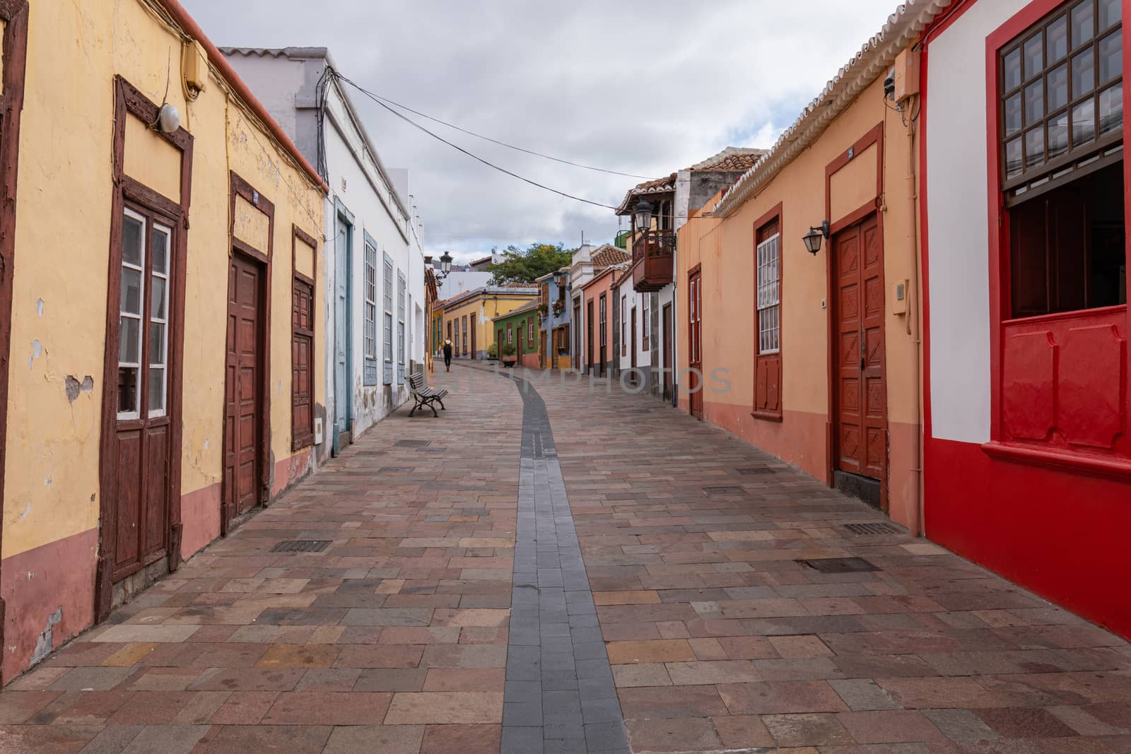 Beautiful colorful streets of old colonial town in Los Llanos de by mariusz_prusaczyk