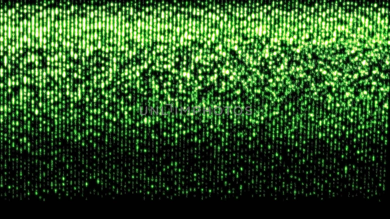 Abstract background, digital data, green matrix by alex_nako