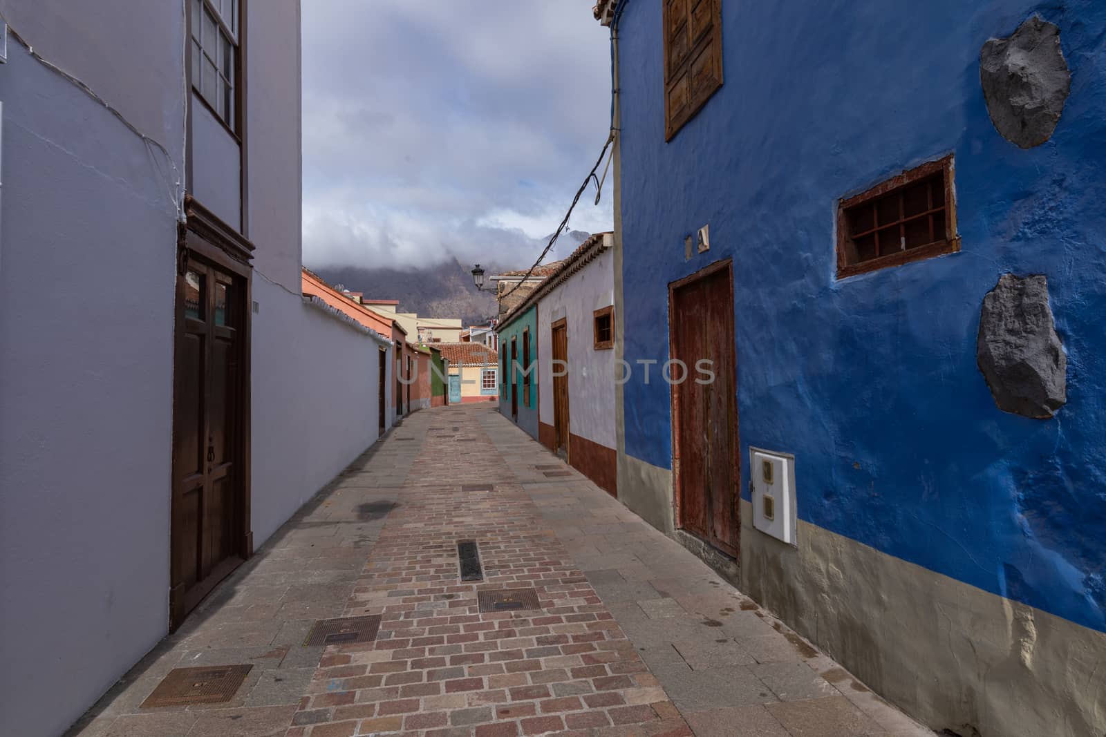 Beautiful colorful streets of old colonial town in Los Llanos de by mariusz_prusaczyk