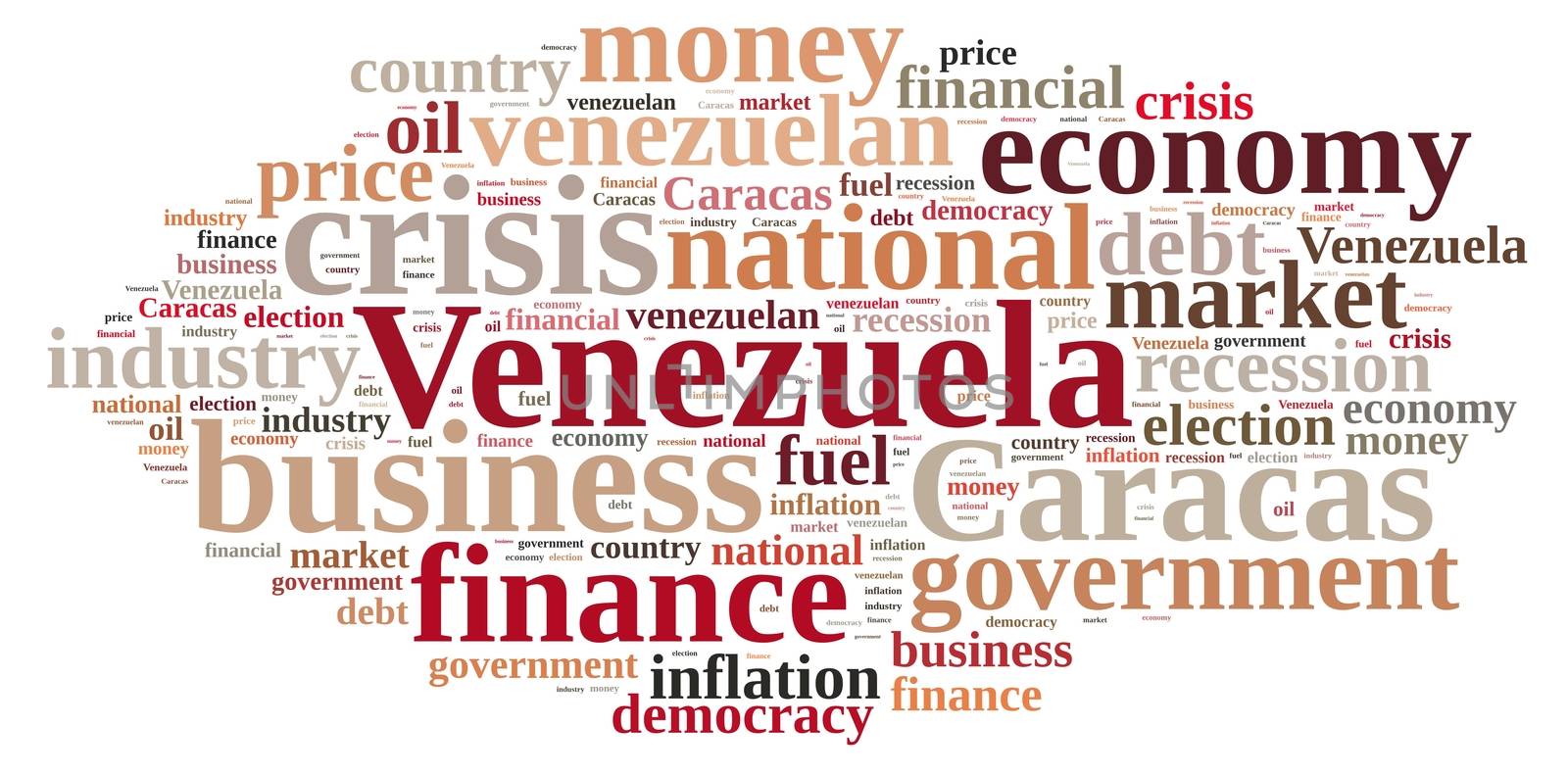 Illustration with word cloud on Venezuela. by CreativePhotoSpain