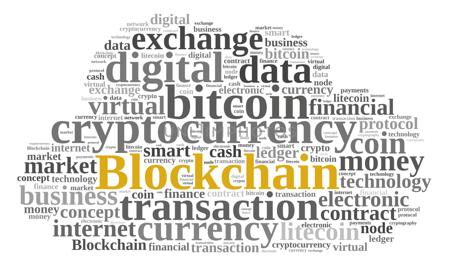 Words cloud with Blockchain by CreativePhotoSpain