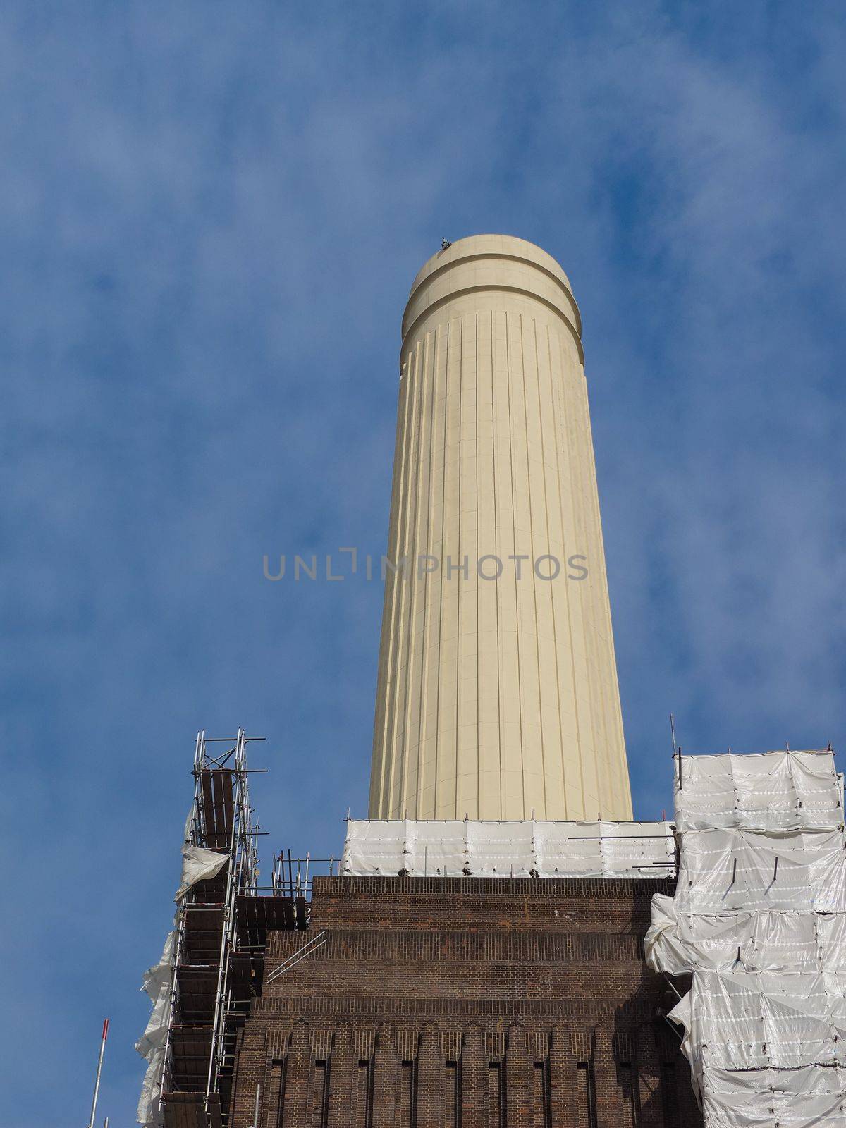 Chimney of Battersea Power Station in London, UK