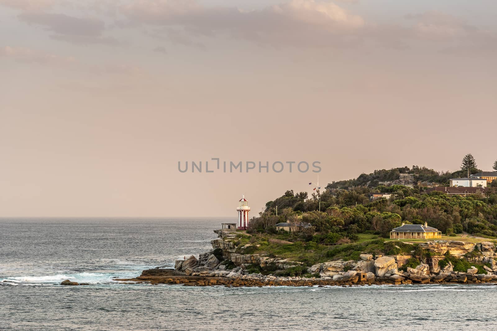 South Head cliffs and Tasman sea gate, Sydney Australia. by Claudine