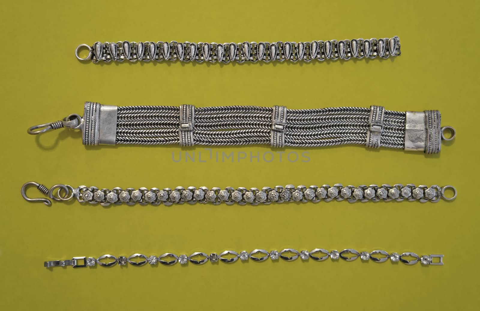 Asian old silver bracelets - National Kazakh culture
