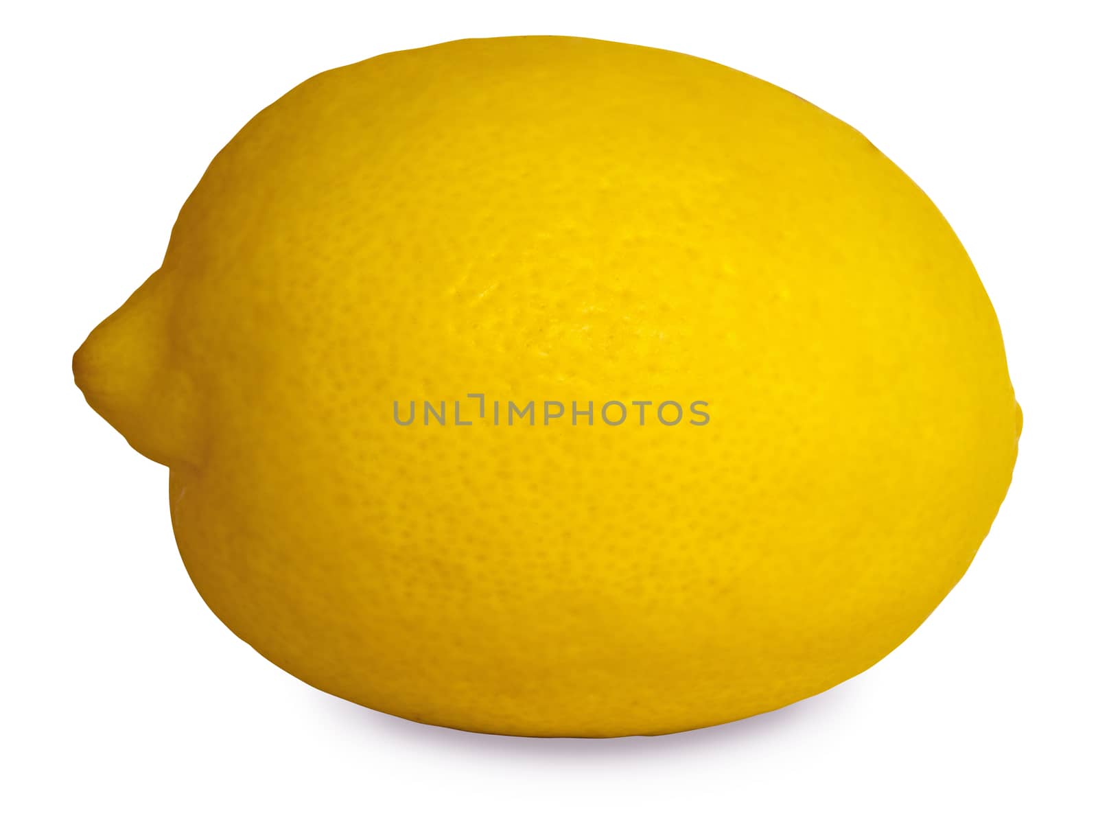 Whole lemon isolated on a white background. Clipping path included.