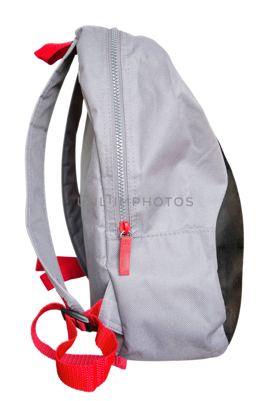Tourist backpack isolated on white. Clipping path included.