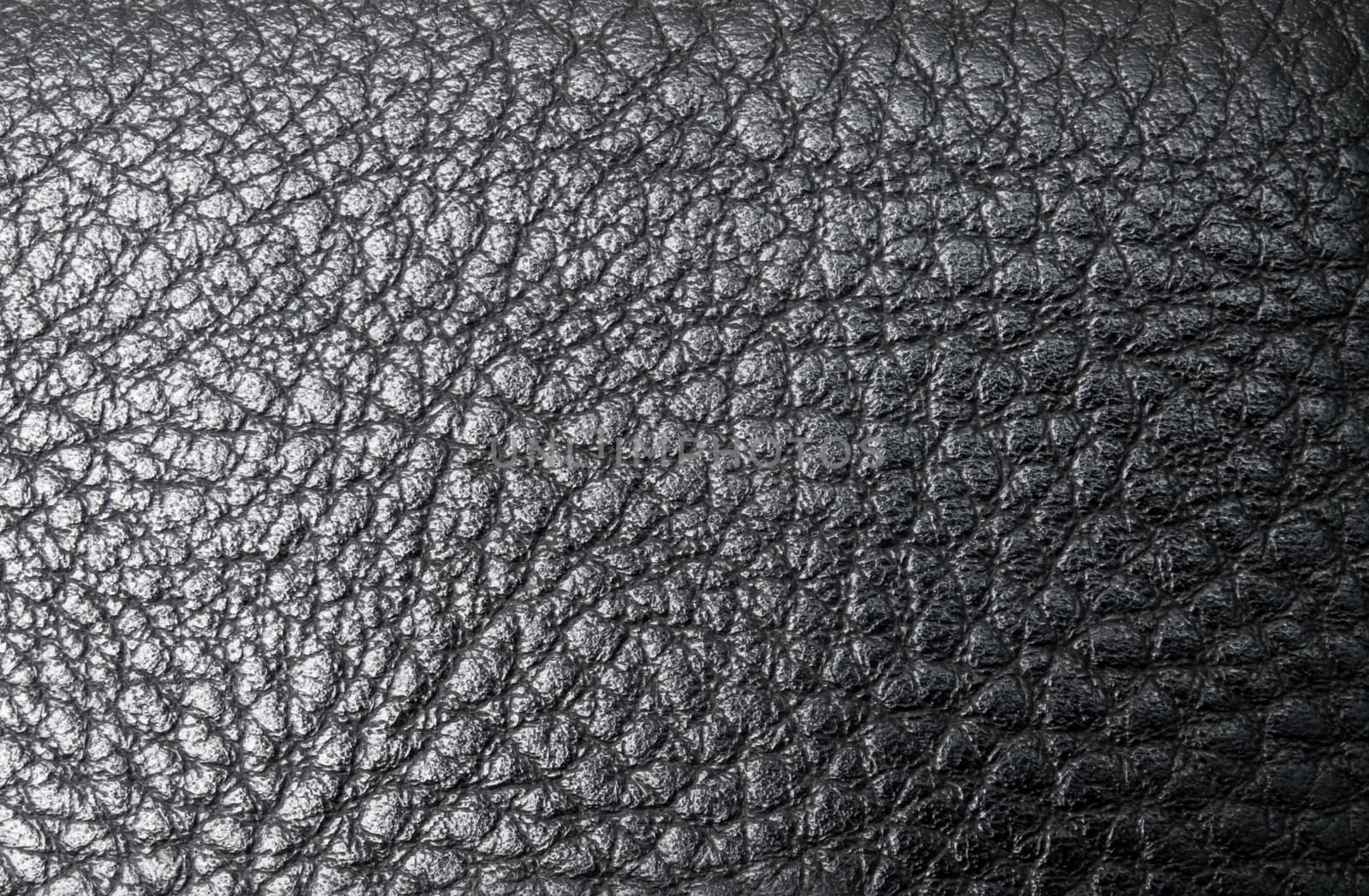 Close up of black leather background.