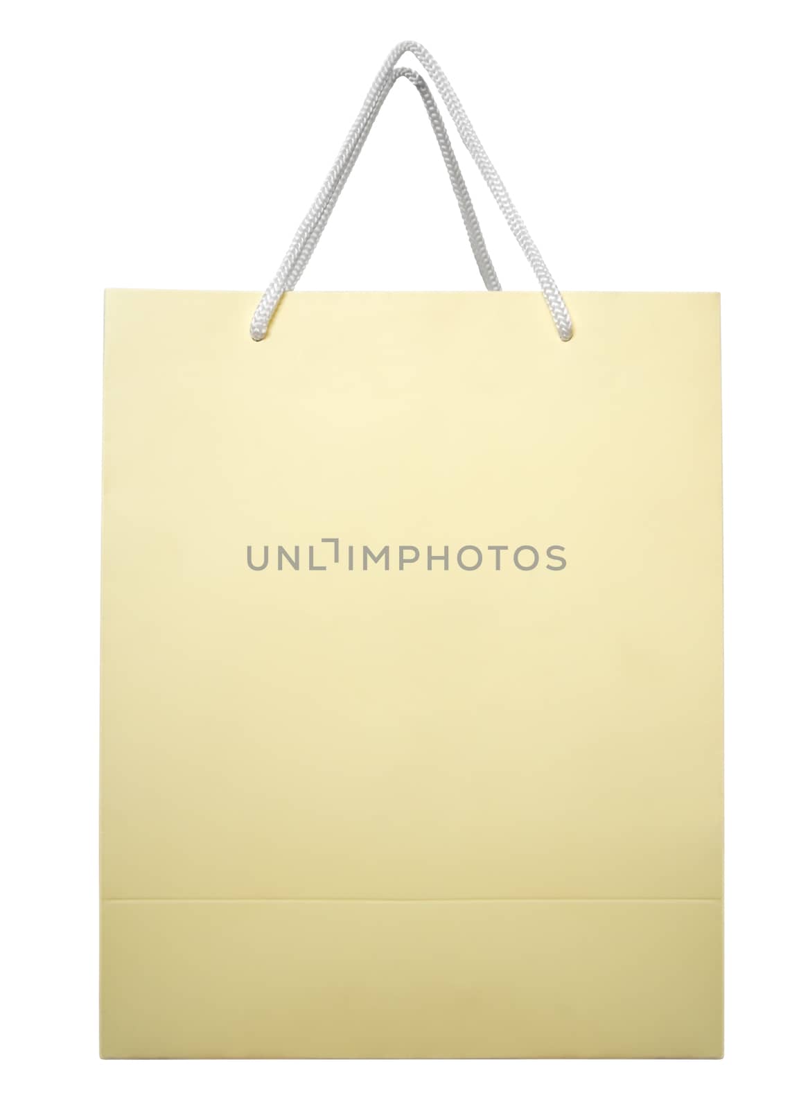 Blank shopping bag isolated on white. Clipping path included.