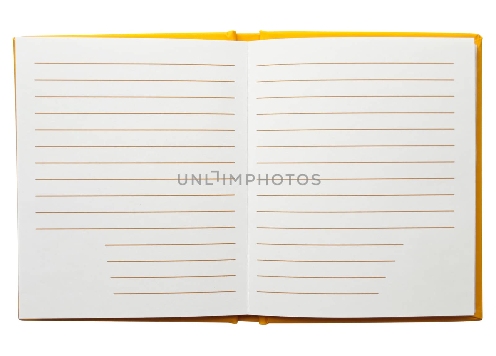 Notebook blank isolated over white background. Clipping Path included.