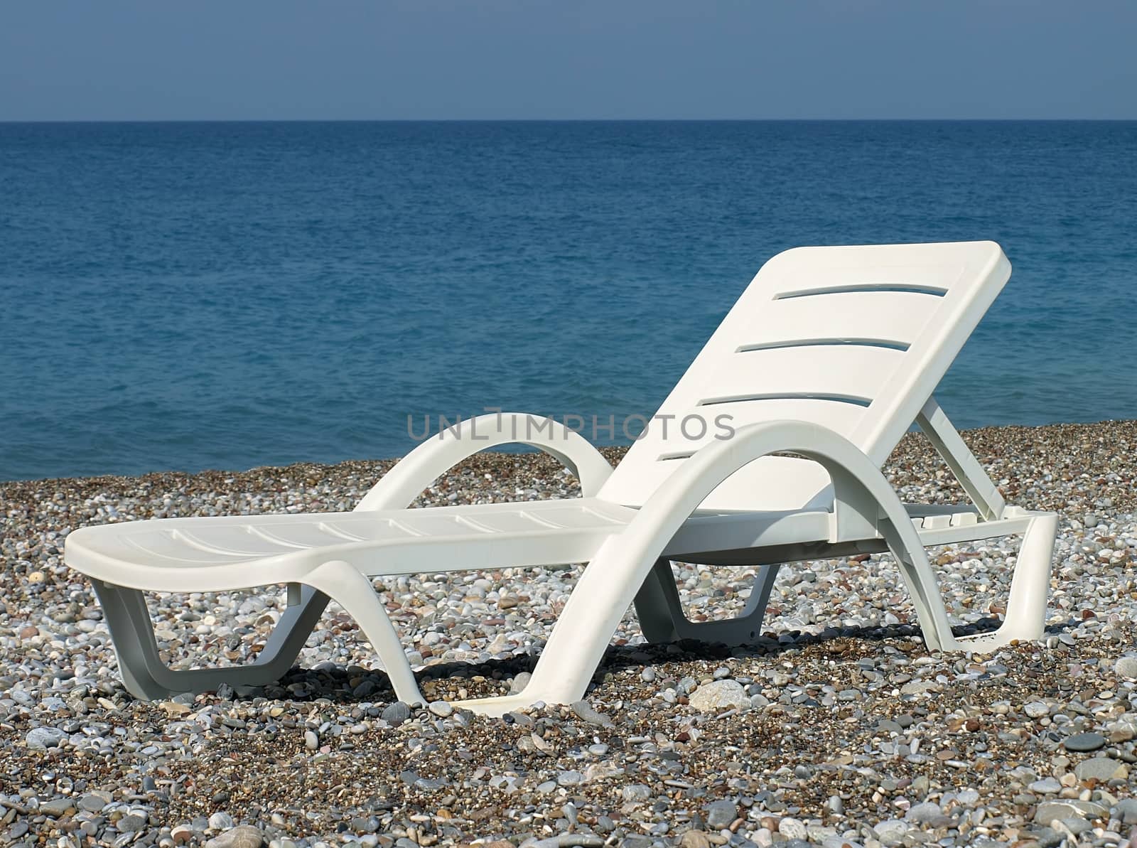 Chaise lounge on the beach