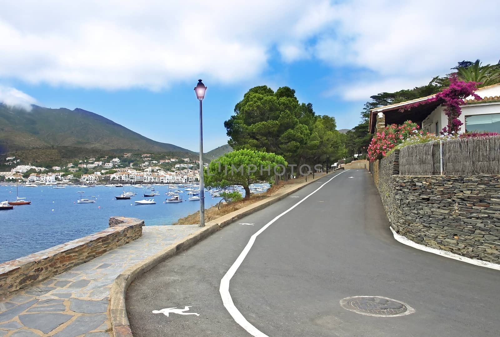 Cadaques view with road by Venakr