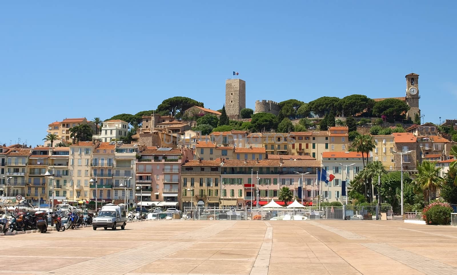 Old town of the city of Cannes on French Riviera. Cote d'Azur, Provence, France.