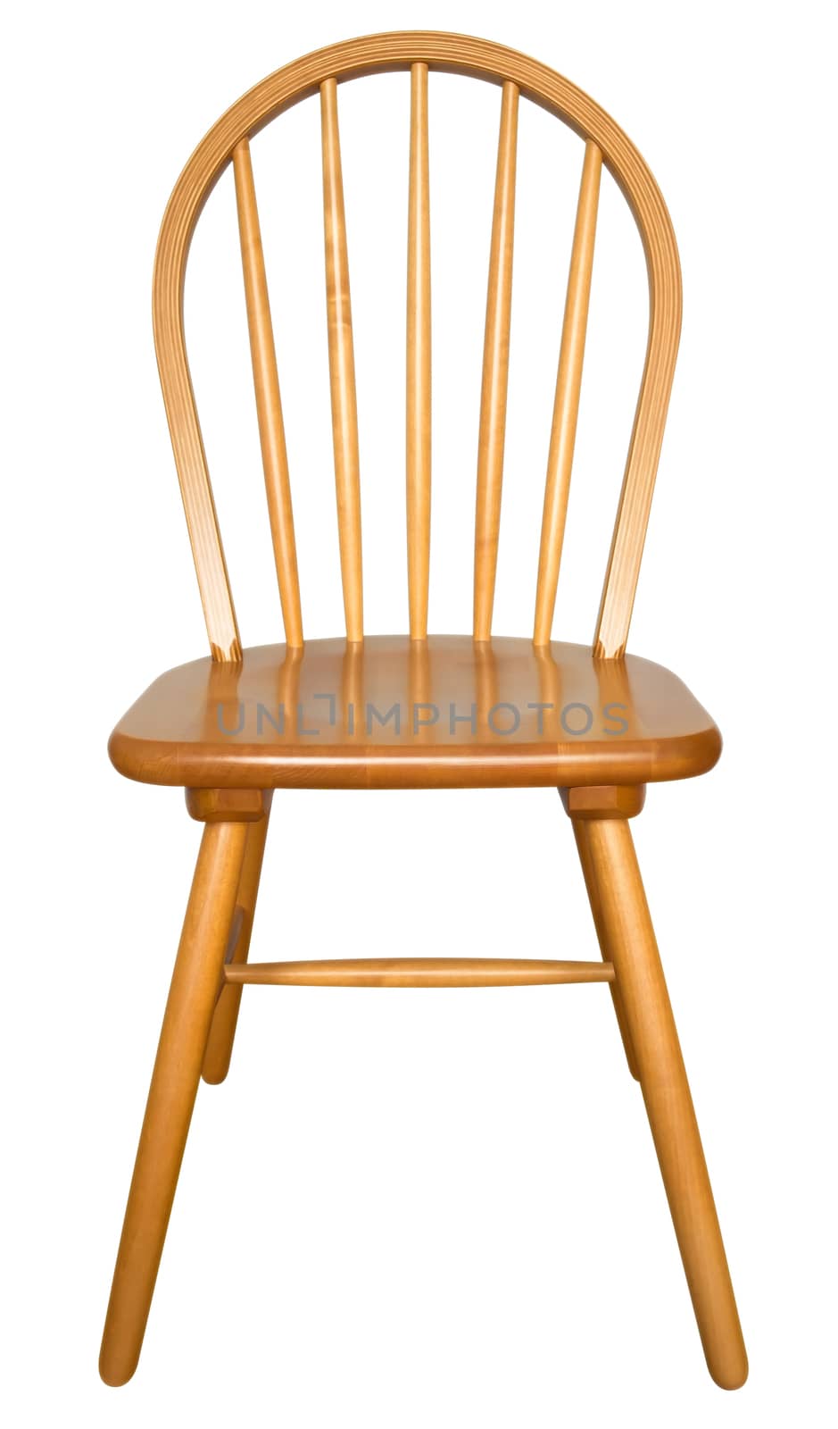 Wooden chair isolated on the white background. Clipping path included.
