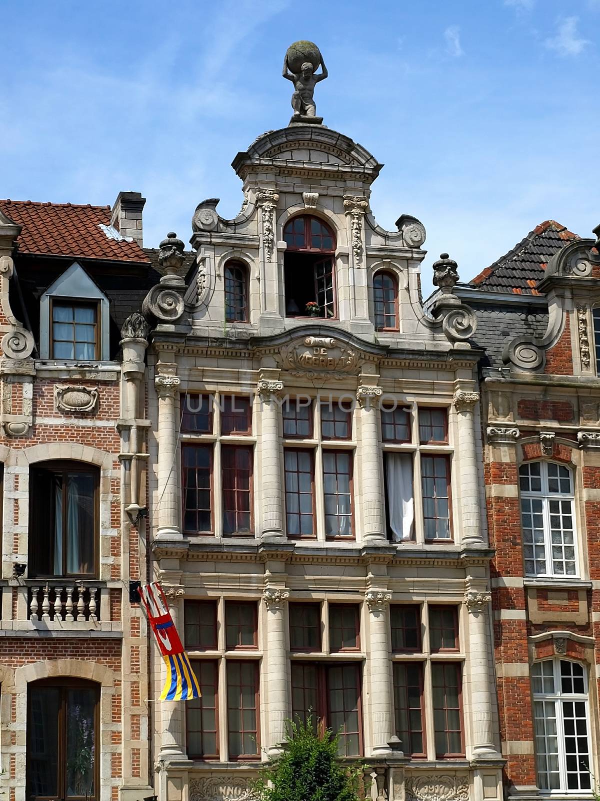 Europe cityscape - Brussels houses in Belgium