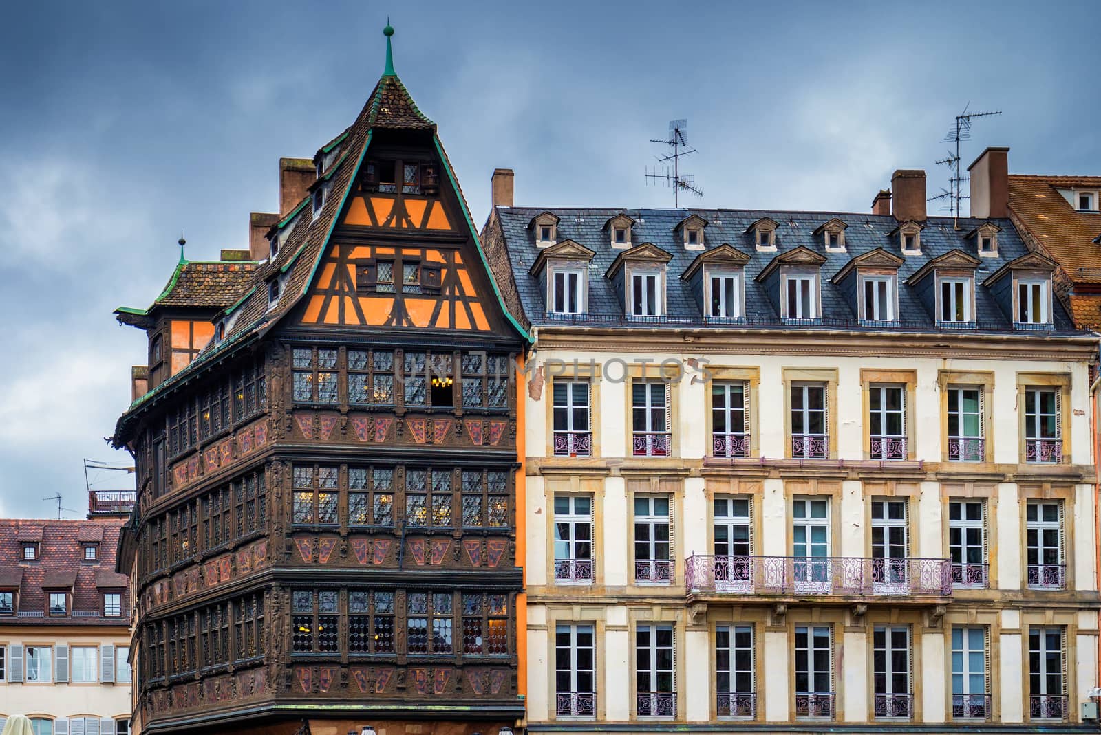 Traditional colorful houses in La Petite France, Strasbourg, Alsace, France
