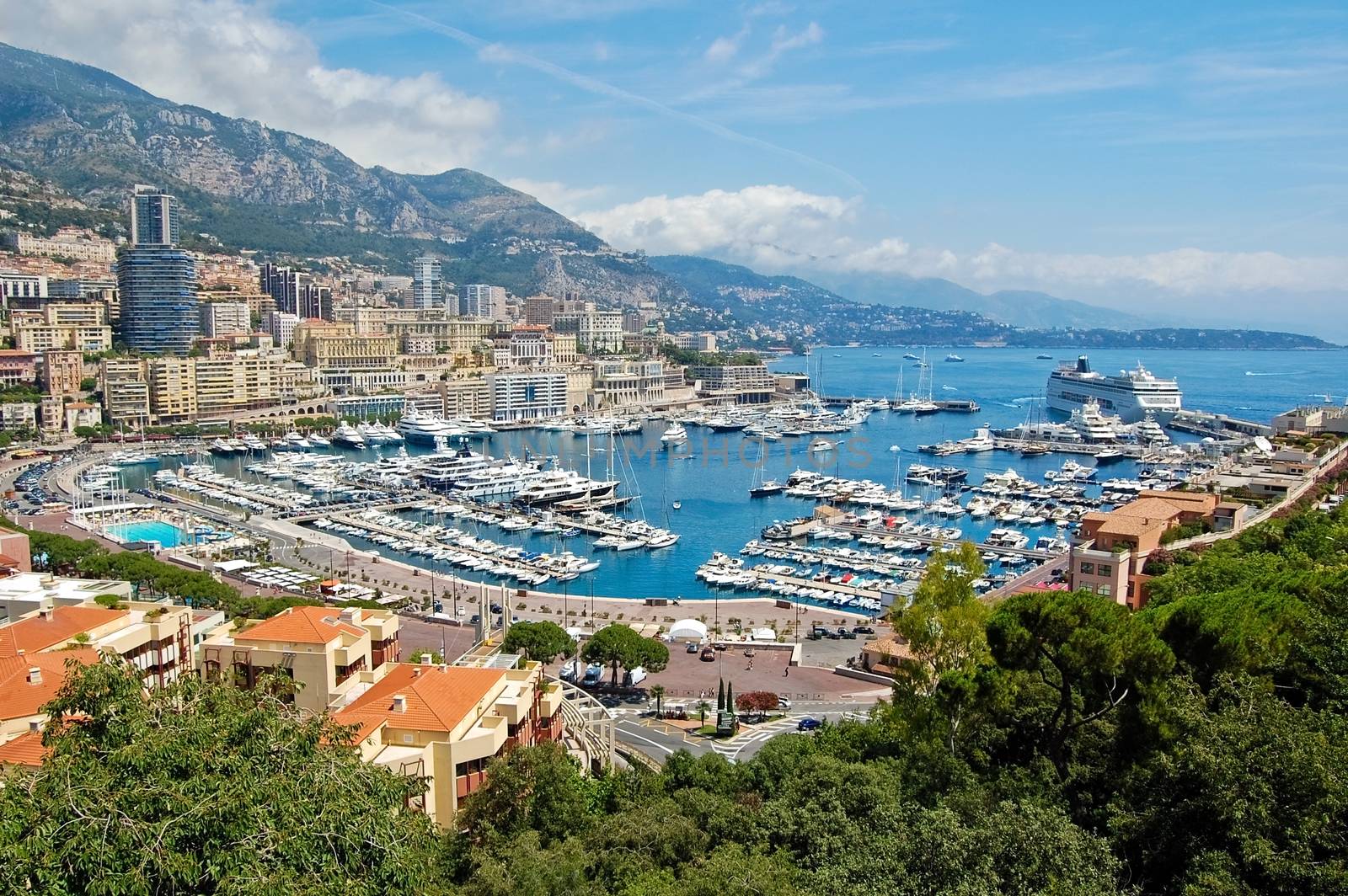 View of Monaco harbour, Monte Carlo