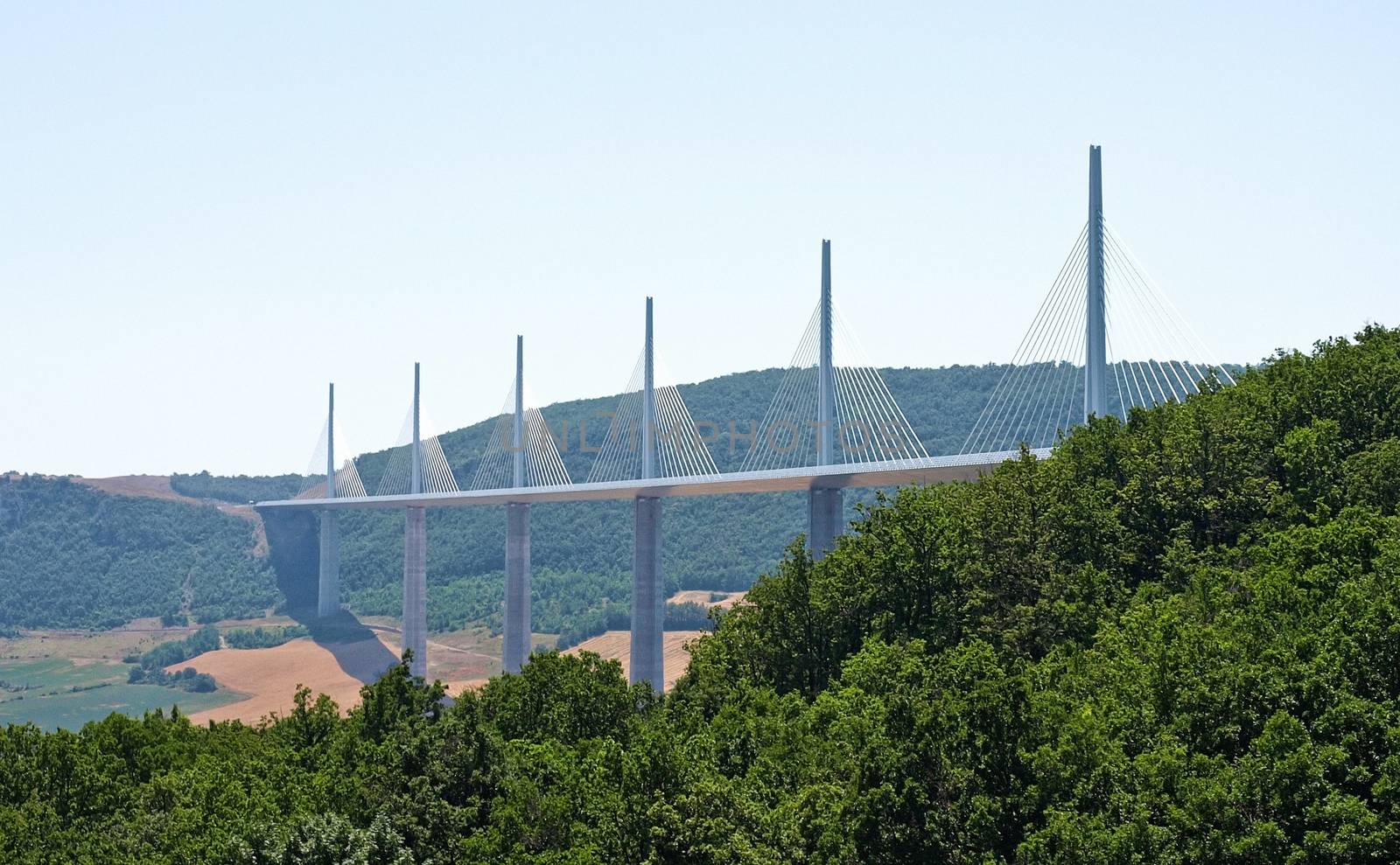 The spectacular Millau Viaduct bridge in France