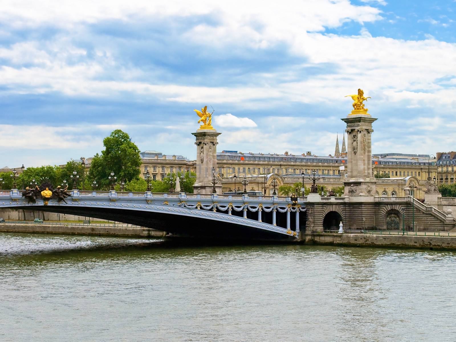 Paris view - bridge of Alexander III by Venakr