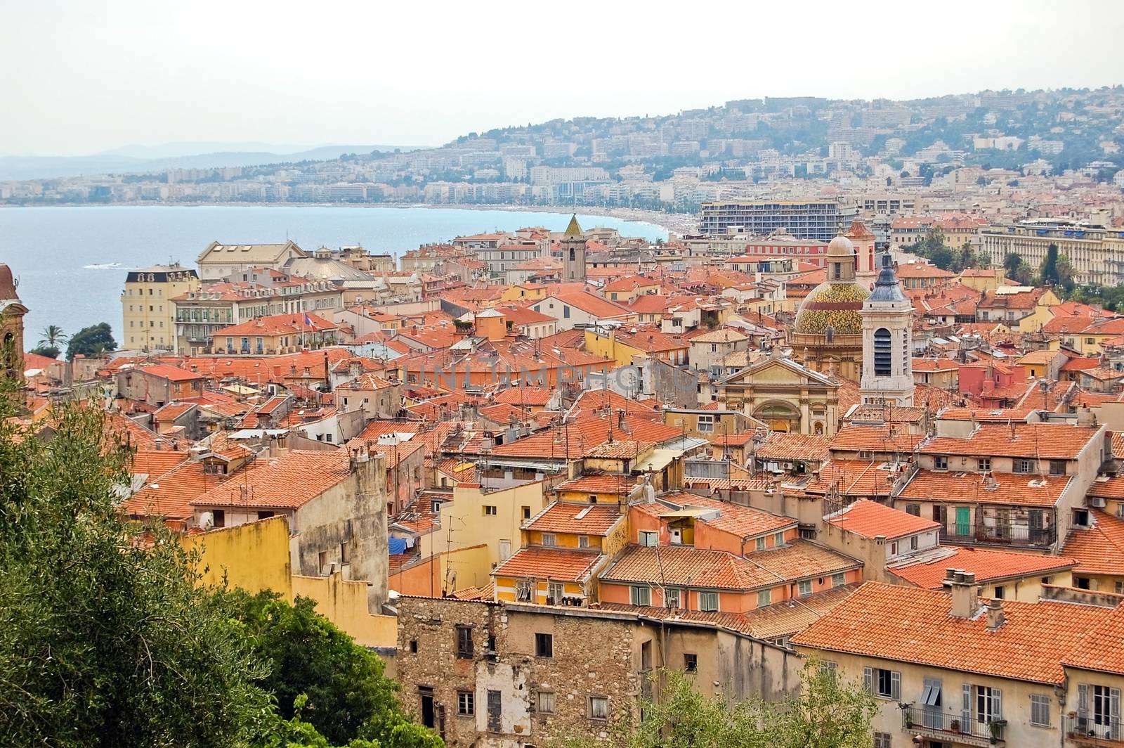 Cityscape of Nice in the french riviera.