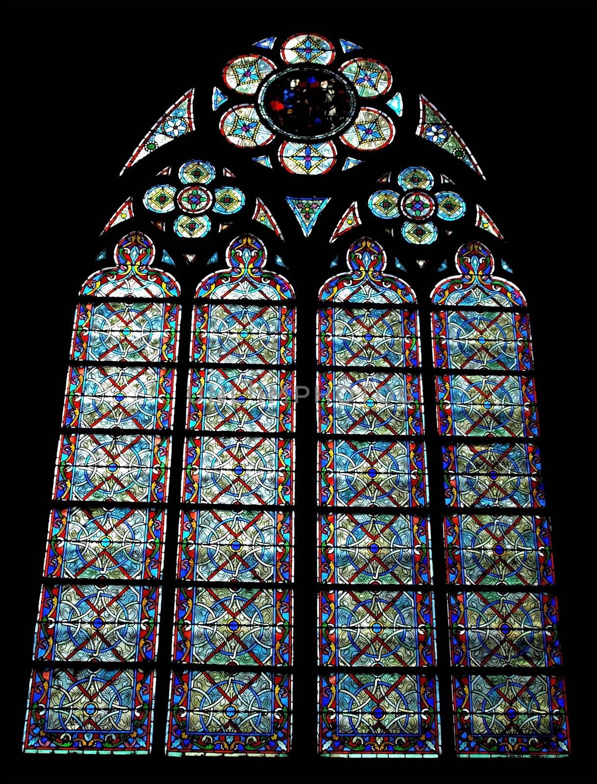 Notre Dame - Colourful window by Venakr