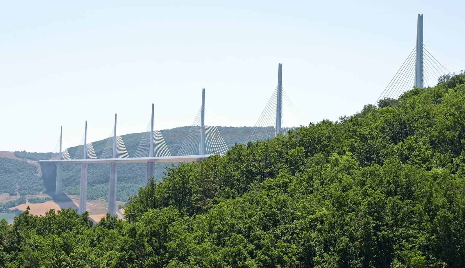 The spectacular Millau Viaduct bridge in France