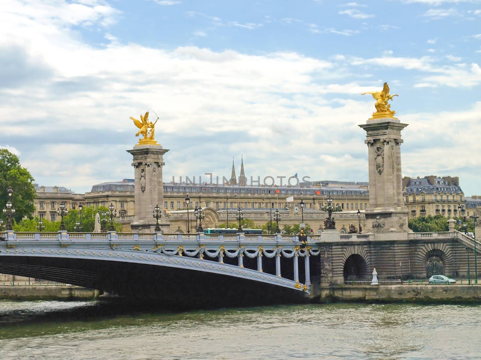 Paris view - bridge of Alexander III by Venakr
