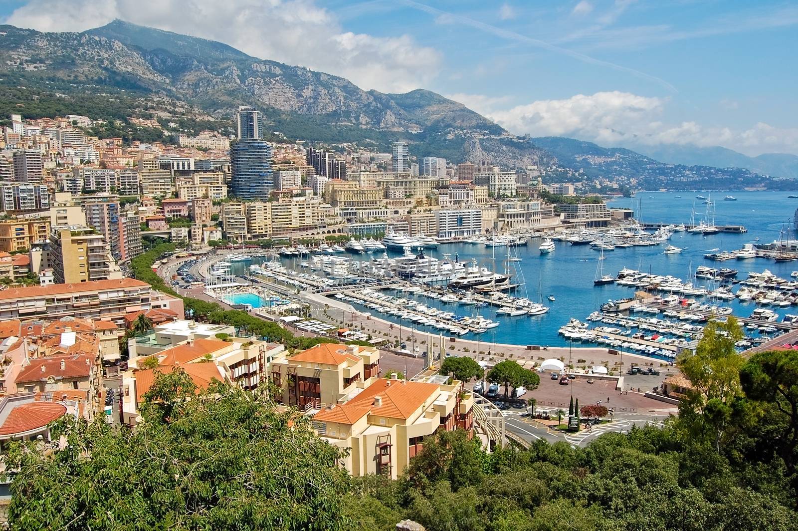 View of Monaco harbour, Monte Carlo