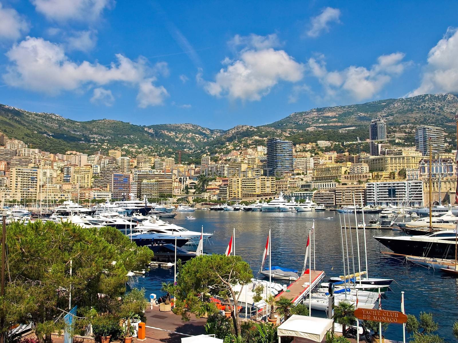 View of the Monte Carlo from Yacht Club de Monaco