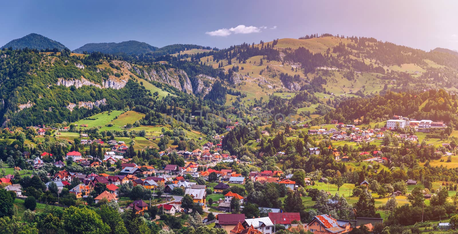 Landscape in Transylvania, Carpathian Mountains, Romania.