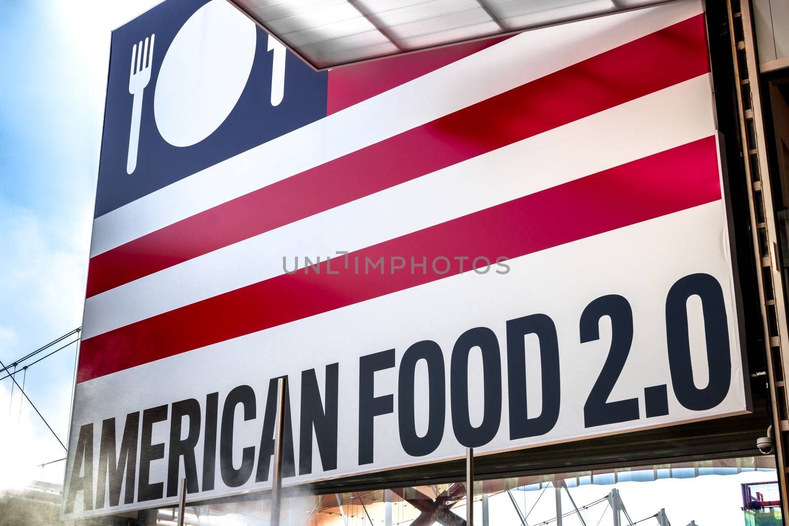 Signboard american food by germanopoli