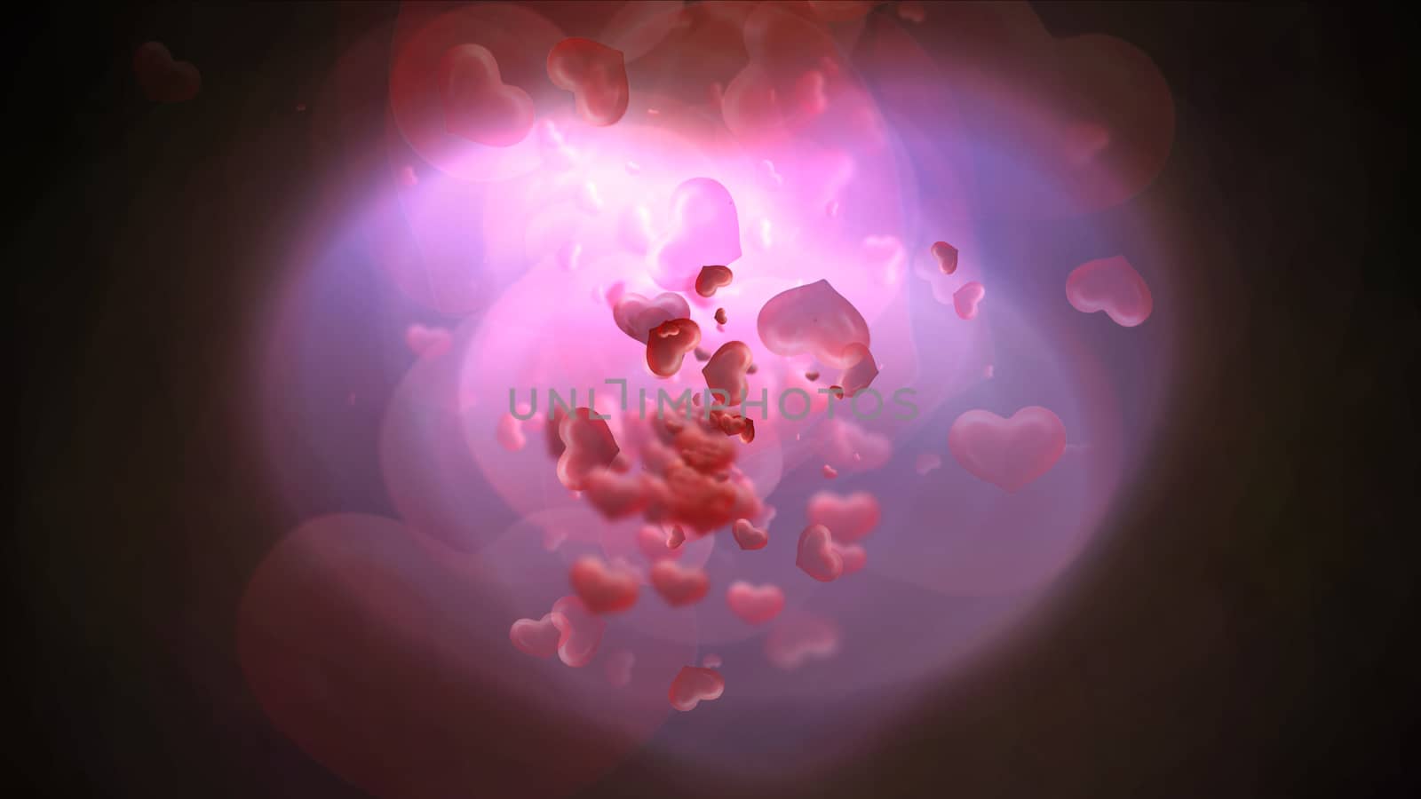 Hearts Valentine's Day abstract background by alex_nako