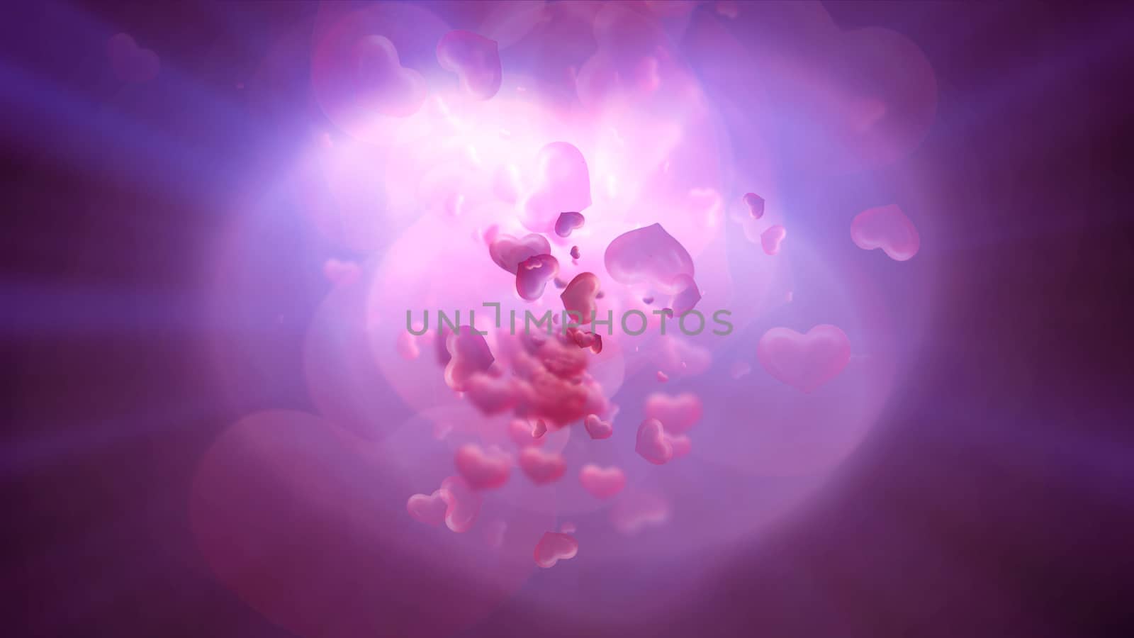 Hearts Valentine's Day abstract background by alex_nako