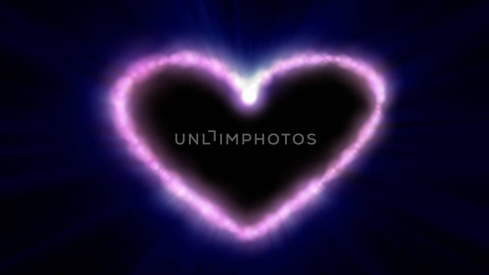 Bright glow hearts light neon abstract background