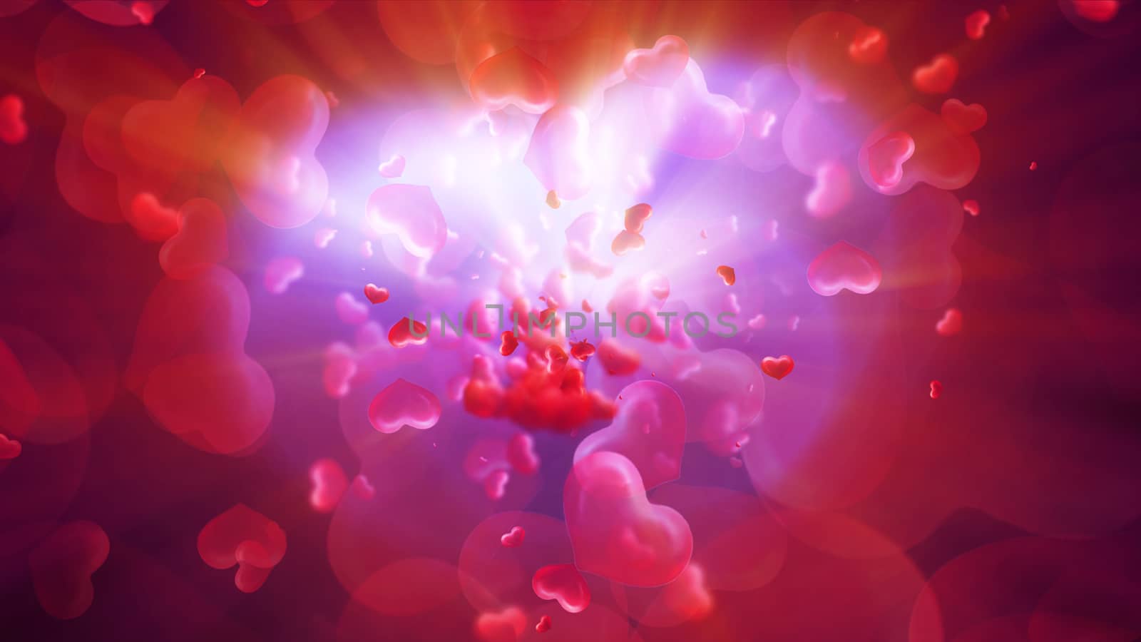 Hearts Valentine's Day abstract background by alex_nako