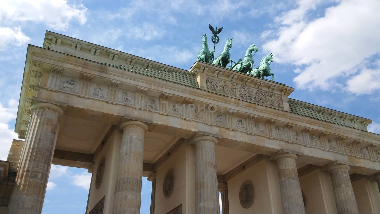 Famous landmark in Berlin - The Brandenburg Gate called Brandenburger Tor