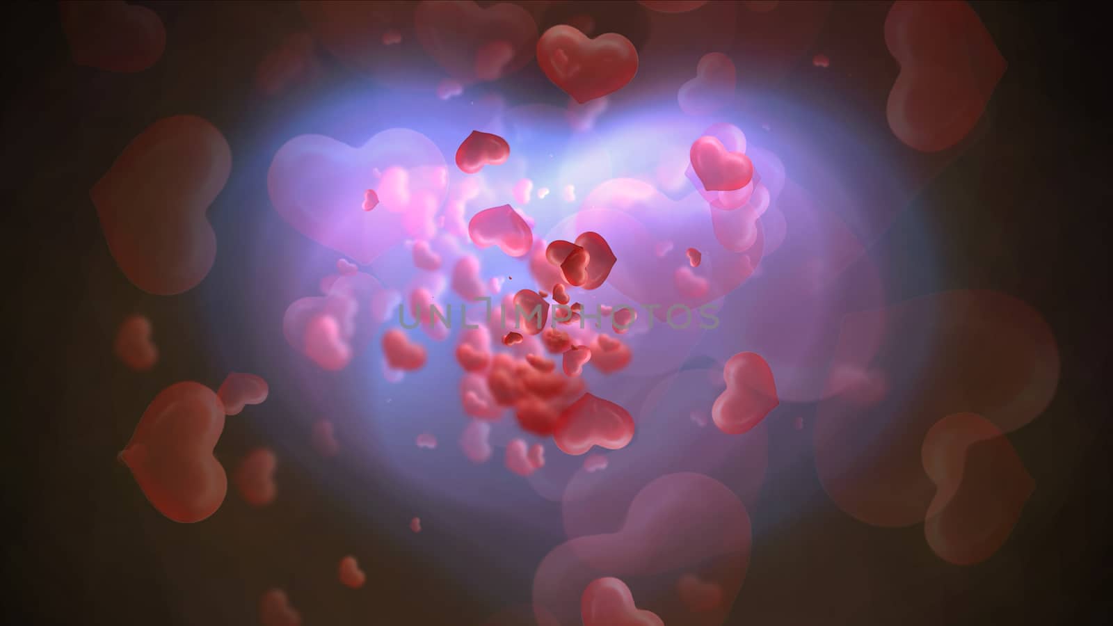 Hearts Valentine's Day abstract background by alex_nako