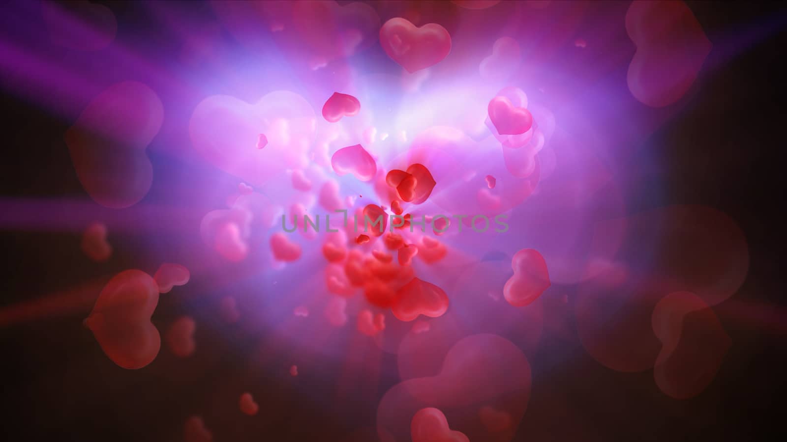 Hearts Valentine's Day abstract background by alex_nako