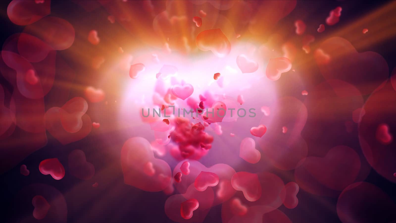 Hearts Valentine's Day abstract background by alex_nako