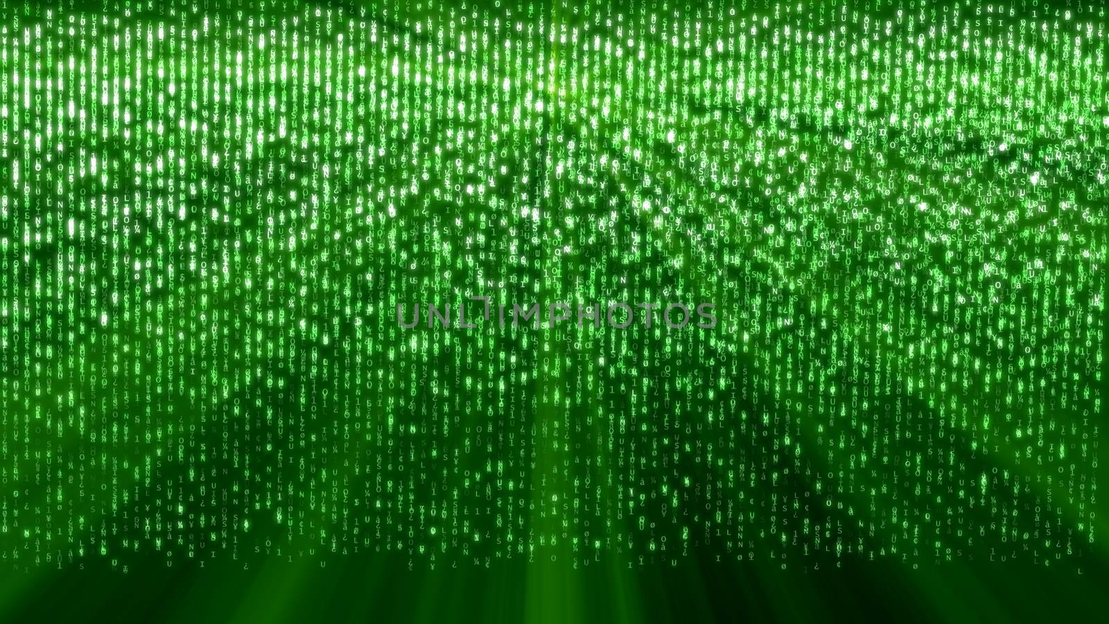 Abstract background, digital data, green matrix effect